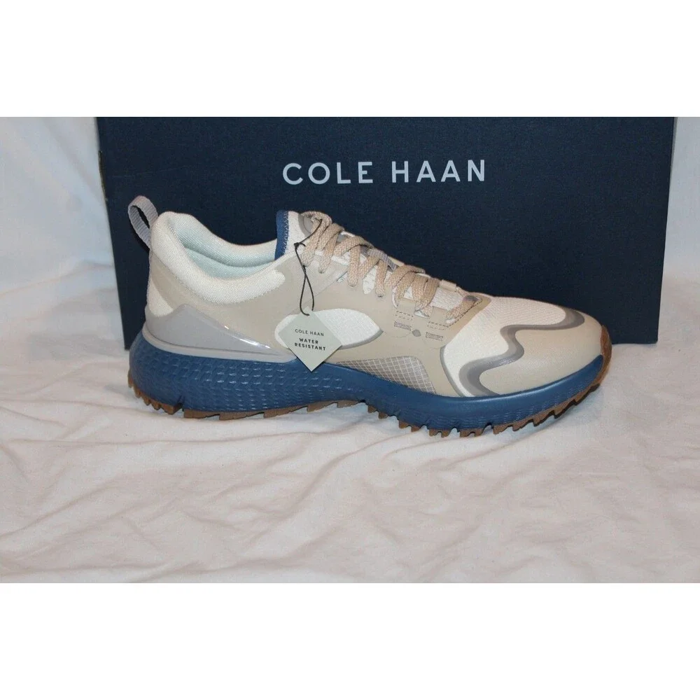 Cole Haan Zerogrand Overtake II Men’s Golf Shoe Ivory Blue NEW SZ 12